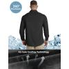 Outdoor Ventures Men’s UPF 50+ UV Sun Protection Shirt, Long Sleeve Hiking Fishing Shirt Cooling Quick Dry for Safari Travel(Black)