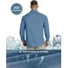Outdoor Ventures Men’s UPF 50+ UV Sun Protection Shirt, Long Sleeve Hiking Fishing Shirt Cooling Quick Dry for Safari Travel(Bluestone)