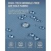 Outdoor Ventures Men’s UPF 50+ UV Sun Protection Shirt, Long Sleeve Hiking Fishing Shirt Cooling Quick Dry for Safari Travel(Bluestone)