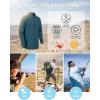 Outdoor Ventures Men’s UPF 50+ UV Sun Protection Shirt, Long Sleeve Hiking Fishing Shirt Cooling Quick Dry for Safari Travel(Dark Green)