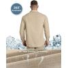 Outdoor Ventures Men’s UPF 50+ UV Sun Protection Shirt, Long Sleeve Hiking Fishing Shirt Cooling Quick Dry for Safari Travel(Khaki)