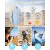 Outdoor Ventures Men’s UPF 50+ UV Sun Protection Shirt, Long Sleeve Hiking Fishing Shirt Cooling Quick Dry for Safari Travel(Light Blue)