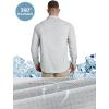 Outdoor Ventures Men’s UPF 50+ UV Sun Protection Shirt, Long Sleeve Hiking Fishing Shirt Cooling Quick Dry for Safari Travel(Light Grey)