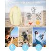 Outdoor Ventures Men’s UPF 50+ UV Sun Protection Shirt, Long Sleeve Hiking Fishing Shirt Cooling Quick Dry for Safari Travel(Light Yellow)