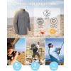 Outdoor Ventures Men’s UPF 50+ UV Sun Protection Shirt, Long Sleeve Hiking Fishing Shirt Cooling Quick Dry for Safari Travel(Storm Grey)