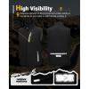 Outdoor Ventures Men’s Windproof Softshell Vest Outerwear Lightweight Sleeveless Jacket for Running Golf Hiking Travel(Black)