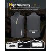 Outdoor Ventures Men’s Windproof Softshell Vest Outerwear Lightweight Sleeveless Jacket for Running Golf Hiking Travel(Cool Grey)