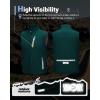Outdoor Ventures Men’s Windproof Softshell Vest Outerwear Lightweight Sleeveless Jacket for Running Golf Hiking Travel(Dark Green)