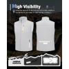 Outdoor Ventures Men’s Windproof Softshell Vest Outerwear Lightweight Sleeveless Jacket for Running Golf Hiking Travel(White)