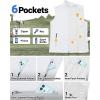 Outdoor Ventures Men’s Windproof Softshell Vest Outerwear Lightweight Sleeveless Jacket for Running Golf Hiking Travel(White)