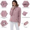 Outdoor Ventures Packable Rain Jacket Women Lightweight Waterproof Raincoat with Hood Cycling Bike Jacket(Dusty Rose)