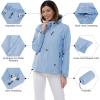 Outdoor Ventures Packable Rain Jacket Women Lightweight Waterproof Raincoat with Hood Cycling Bike Jacket(Flog Blue)