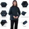 Outdoor Ventures Packable Rain Jacket Women Lightweight Waterproof Raincoat with Hood Cycling Bike Jacket(Midnight Blue)