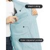 Outdoor Ventures Packable Rain Jacket Women Lightweight Waterproof Raincoat with Hood Cycling Bike Jacket(Mint Blue)