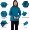 Outdoor Ventures Packable Rain Jacket Women Lightweight Waterproof Raincoat with Hood Cycling Bike Jacket(New Blue)