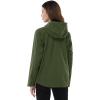 Outdoor Ventures Packable Rain Jacket Women Lightweight Waterproof Raincoat with Hood Cycling Bike Jacket(Olive)