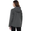 Outdoor Ventures Packable Rain Jacket Women Lightweight Waterproof Raincoat with Hood Cycling Bike Jacket(Plain Grey)