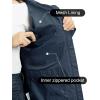 Outdoor Ventures Packable Rain Jacket Women Lightweight Waterproof Raincoat with Hood Cycling Bike Jacket(Standard Blue)