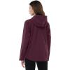 Outdoor Ventures Packable Rain Jacket Women Lightweight Waterproof Raincoat with Hood Cycling Bike Jacket(Wine Red)
