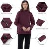 Outdoor Ventures Packable Rain Jacket Women Lightweight Waterproof Raincoat with Hood Cycling Bike Jacket(Wine Red)