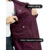 Outdoor Ventures Packable Rain Jacket Women Lightweight Waterproof Raincoat with Hood Cycling Bike Jacket(Wine Red)