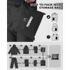 Outdoor Ventures Packable Rain Suit for Men Lightweight Waterproof Breathable Rain Gear for golf Rain Jacket Pants(Black)