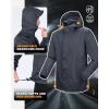 Outdoor Ventures Packable Rain Suit for Men Lightweight Waterproof Breathable Rain Gear for golf Rain Jacket Pants(Grey)