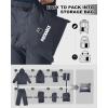 Outdoor Ventures Packable Rain Suit for Men Lightweight Waterproof Breathable Rain Gear for golf Rain Jacket Pants(Grey)