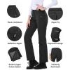 Outdoor Ventures Ski Pants Women Waterproof Insulated Snow Soft Shell Fleece Lined Snowboard Windproof with Boot Gaiters(Black- New Versione)