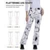 Outdoor Ventures Ski Pants Women Waterproof Insulated Snow Soft Shell Fleece Lined Snowboard Windproof with Boot Gaiters(Fissure Grey- New Versione)