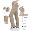 Outdoor Ventures Women’s Cargo Hiking Pants, Quick Dry Stretchy Roll Up Outdoor Pants for Camping, Golf, Fishing(Beige)