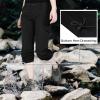 Outdoor Ventures Women’s Cargo Hiking Pants, Quick Dry Stretchy Roll Up Outdoor Pants for Camping, Golf, Fishing(Black)