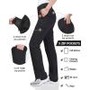 Outdoor Ventures Women’s Cargo Hiking Pants, Quick Dry Stretchy Roll Up Outdoor Pants for Camping, Golf, Fishing(Black)