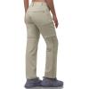 Outdoor Ventures Women’s Convertible Pants, Quick Dry Hiking Zip-Off Pants, Stretch Lightweight Cargo Pants(Beige)