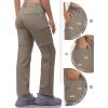 Outdoor Ventures Women’s Convertible Pants, Quick Dry Hiking Zip-Off Pants, Stretch Lightweight Cargo Pants(Fossil)
