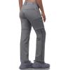 Outdoor Ventures Women’s Convertible Pants, Quick Dry Hiking Zip-Off Pants, Stretch Lightweight Cargo Pants(Grey)