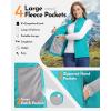 Outdoor Ventures Women’s Fleece Vest, Zip Up Lightweight Soft Running Vest Outerwear Sleeveless with Pockets(Aquamarine Blue)