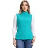 Outdoor Ventures Women’s Fleece Vest, Zip Up Lightweight Soft Running Vest Outerwear Sleeveless with Pockets(Aquamarine Blue)