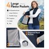 Outdoor Ventures Women’s Fleece Vest, Zip Up Lightweight Soft Running Vest Outerwear Sleeveless with Pockets(Dark Blue)