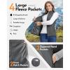 Outdoor Ventures Women’s Fleece Vest, Zip Up Lightweight Soft Running Vest Outerwear Sleeveless with Pockets(Dark Grey)