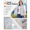 Outdoor Ventures Women’s Fleece Vest, Zip Up Lightweight Soft Running Vest Outerwear Sleeveless with Pockets(Light Grey)