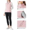 Outdoor Ventures Women’s Fleece Vest, Zip Up Lightweight Soft Running Vest Outerwear Sleeveless with Pockets(Pink)