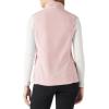 Outdoor Ventures Women’s Fleece Vest, Zip Up Lightweight Soft Running Vest Outerwear Sleeveless with Pockets(Pink)