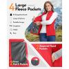 Outdoor Ventures Women’s Fleece Vest, Zip Up Lightweight Soft Running Vest Outerwear Sleeveless with Pockets(Reddish Orange)