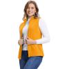 Outdoor Ventures Women’s Fleece Vest, Zip Up Lightweight Soft Running Vest Outerwear Sleeveless with Pockets(Yellow)