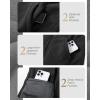 Outdoor Ventures Women’s Full Zip Hooded Fleece Jacket Coat with 6 Pockets, Warm Soft Polar Fleece Casual Hoodie Sweatshirt(Black)