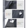 Outdoor Ventures Women’s Full Zip Hooded Fleece Jacket Coat with 6 Pockets, Warm Soft Polar Fleece Casual Hoodie Sweatshirt(Dark Grey)