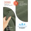 Outdoor Ventures Women’s Full Zip Hooded Fleece Jacket Coat with 6 Pockets, Warm Soft Polar Fleece Casual Hoodie Sweatshirt(Green Gray)