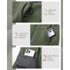 Outdoor Ventures Women’s Full Zip Hooded Fleece Jacket Coat with 6 Pockets, Warm Soft Polar Fleece Casual Hoodie Sweatshirt(Green Gray)