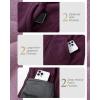 Outdoor Ventures Women’s Full Zip Hooded Fleece Jacket Coat with 6 Pockets, Warm Soft Polar Fleece Casual Hoodie Sweatshirt(Wine)